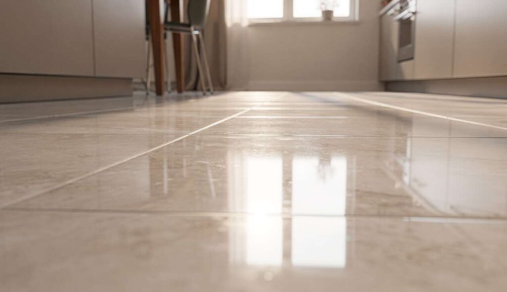 Seit ich Klarspüler ins Putzwasser gebe, glänzen meine Fliesen tagelang