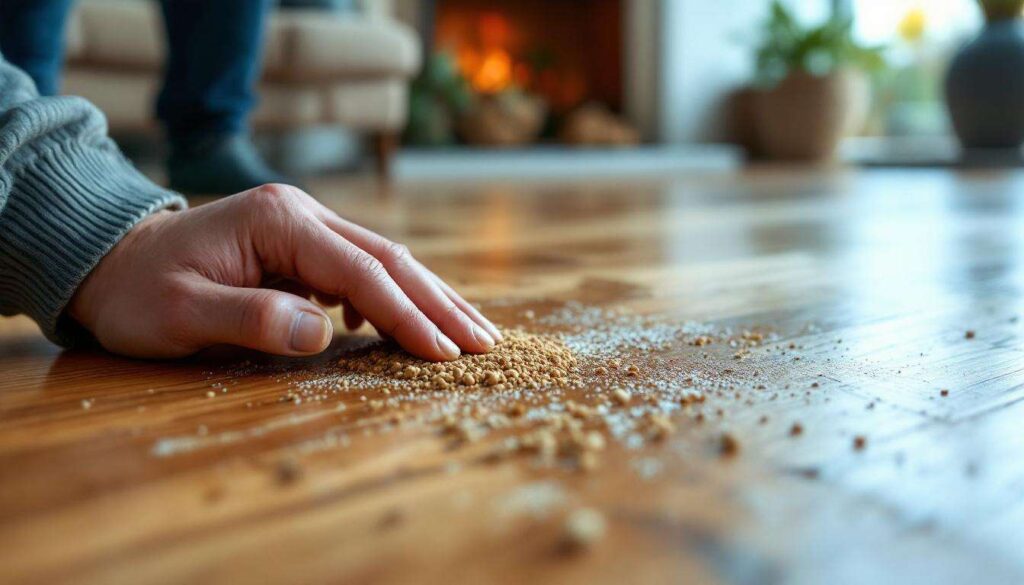 Parkett-Kratzer ausbessern: Walnusskerne reiben und das Ergebnis überrascht