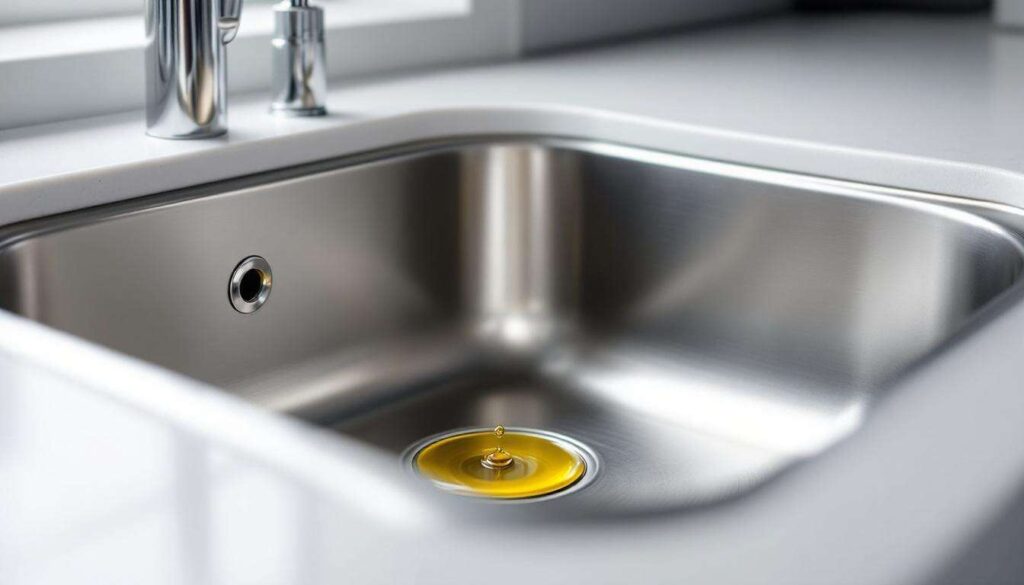 Edelstahl-Spüle polieren: Ein Tropfen Olivenöl bringt den Glanz zurück